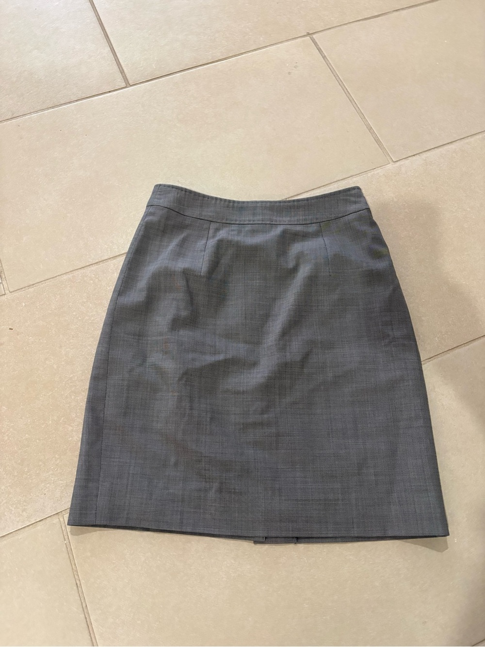 Classic Grey Women's Pencil Skirt 100% Wool Gray minimalist quiet luxury XS